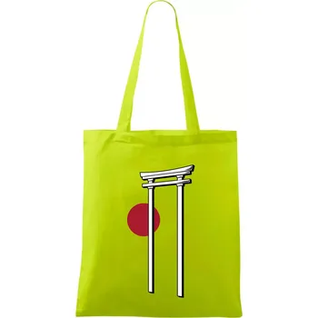 Japan culture - architektura - Taška bavlněná - 42 x 38 cm ( Limetková )