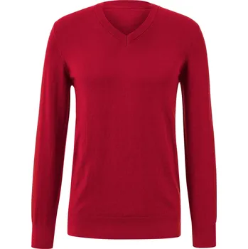 Dámský svetr 689869 - Tchibo - Svetr s výstřihem do V - pro muže - vel. XL 56/58 - barva: červená