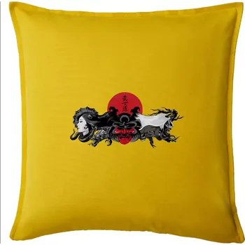 Polštář Japan devil - Polštář 50x50 - 50x50 - Pouze potah ( Žlutá )