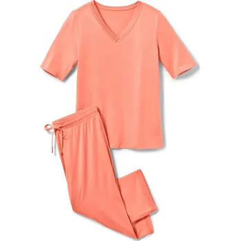 Dámské pyžamo 683012 - Tchibo - 3/4 pyžamo - pro ženy - vel. M 40/42 - barva: oranžová