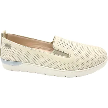 Dámské mokasíny LOOKE mokasíny perforované béžové kožené | L1052 64 CELIE Velikost: 41