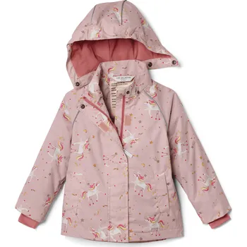 Dívčí bunda 685140 - Tchibo - Dětská termobunda do deště - pro dívky - vel. 86/92 - barva: růžová/s potiskem