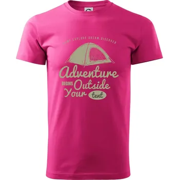 Pánská móda Adventure outside - Klasické pánské triko vyšší gramáže - XL ( Purpurová )