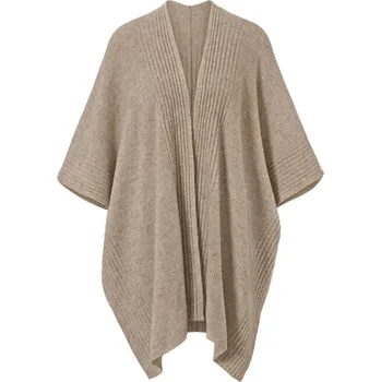 Čepice 694317 - Tchibo - Pletená pelerína - barva: béžová