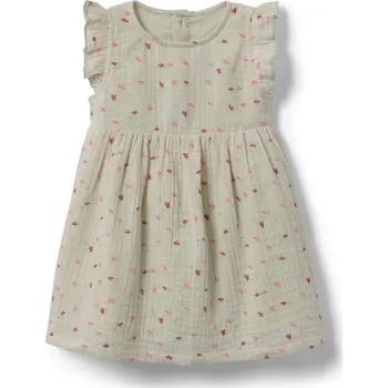 Kojenecké šaty 680897 - Tchibo - Tkané šaty pro miminka - pro dívky - vel. 86/92 - barva: zelená