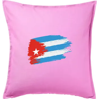 Polštář Kuba vlajka - Polštář 50x50 - 50x50 - Pouze potah ( Růžová )