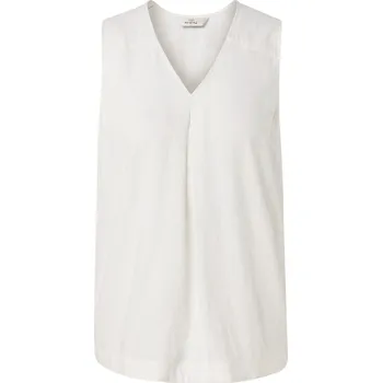 703904 - Tchibo - Lněná halenka bez rukávů - pro ženy - vel. 38 - barva: bílá