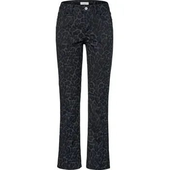 Dámské džíny 693755 - Tchibo - Džíny straight s potiskem – Fit »Kira« - pro ženy - vel. 44 - barva: černá/s potiskem