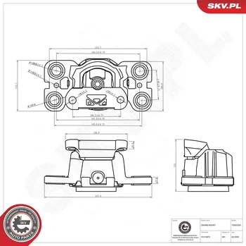Silentblok motoru Zavěšení a uložení motoru ESEN SKV 75SKV304