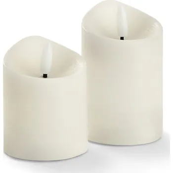Svíčka 688810 - Tchibo - Svíčky z pravého vosku s LED - barva: béžová