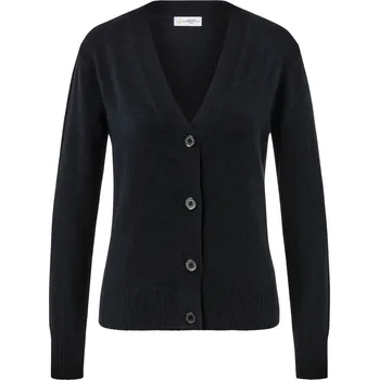 Dámský svetr 689293 - Tchibo - Kardigan z jemného úpletu s kašmírem - pro ženy - vel. M 40/42 - barva: černá