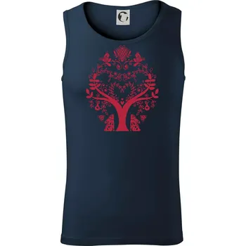 Folklor - strom - Tílko pánské Core - L ( Námořní modrá (velmi tmavá - téměř černá) )