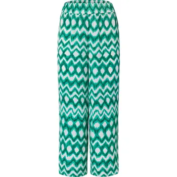 Dámské kalhoty 705412 - Tchibo - Saténové kalhoty s potiskem - pro ženy - vel. 46 - barva: bílá/s potiskem