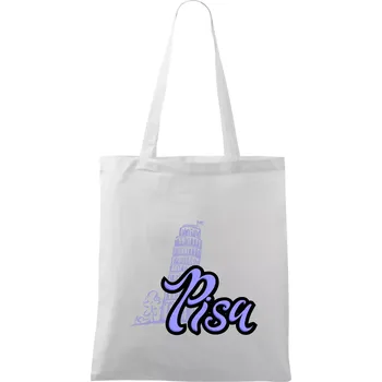Pisa Lettering - Taška bavlněná - 42 x 38 cm ( Bílá )