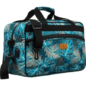 Módní doplněk Cestovní taška s květinovým vzorem a odnímatelným popruhem - Rovicky