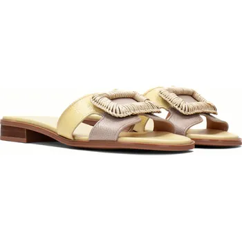 Dámské pantofle HISPANITAS dámské pantofle béžovo-žluté kožené | HV253881 TAUPE Velikost: 39