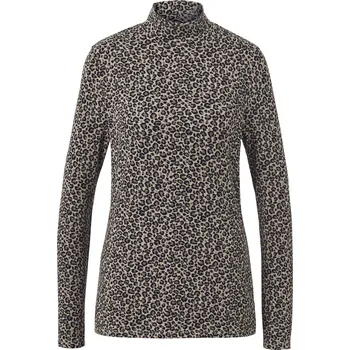 Dámská halenka 693363 - Tchibo - Halenkové triko se stojáčkem a potiskem - pro ženy - vel. XXL 52/54 - barva: černá/s potiskem