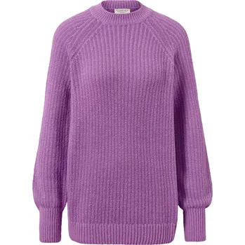Dámské oblečení 665370 - Tchibo - Pletený svetr přes hlavu - pro ženy - vel. XL 48/50 - barva: fialová