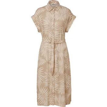 Dámské šaty 704857 - Tchibo - Lněné šaty s potiskem - pro ženy - vel. 38 - barva: béžová/s potiskem
