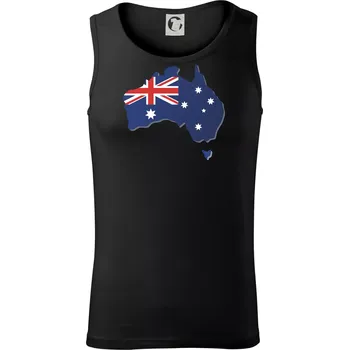 Austrálie - vlajka mapa - Tílko pánské Core - 2XL ( Černá )