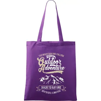 Outdoor Adventure back to nature - Taška bavlněná - 42 x 38 cm ( Fialová )