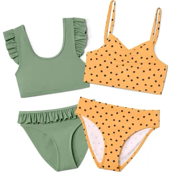 Dámské plavky 661410 - Tchibo - Sada dětských dvojdílných plavek - vel. 98/104 - barva: černá/s potiskem