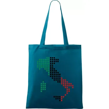 Itálie obrys vlajka - Taška bavlněná - 42 x 38 cm ( Petrolejová )