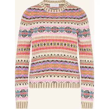 Dámský svetr Eribé Dámský Svetr Kinross, krémová / lososová / tmavě hnědá, 40