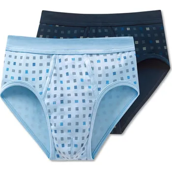 Slipy 707315 - Slipy z jemného žebrovaného úpletu Schiesser - pro muže - vel. XXL/8 - barva: modrá