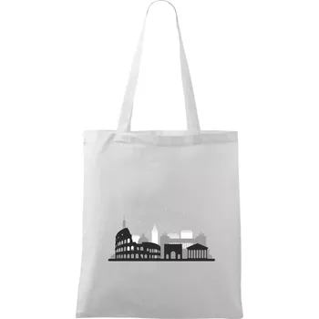 Řím silueta památky - Taška bavlněná - 42 x 38 cm ( Bílá )