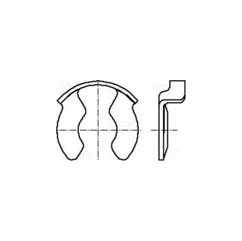 Matice Pojistný kroužek pružná ocel Pr.hřídele 8mm BN 13194 m 0,7mm