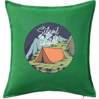 Polštář Night Camp - Silent night - Polštář 50x50 - 50x50 - Včetně výplně ( Středně zelená )