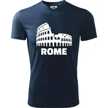 Italy Koloseum Rome - Dětské triko sportovní (dresovina) - 134 cm/8 let ( Námořní modrá (velmi tmavá - téměř černá) )