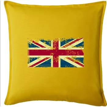 Polštář Britská vlajka stará - Polštář 50x50 - 50x50 - Pouze potah ( Žlutá )