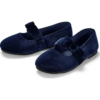 Dívčí obuv 692410 - Tchibo - Dívčí sametové balerínky - pro ženy - vel. 30 - barva: modrá