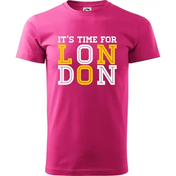 Its time for LONDON - Klasické pánské triko vyšší gramáže - XS ( Purpurová )