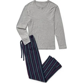 Pánské pyžamo 696372 - Tchibo - Pyžamo - pro muže - vel. XXL 60/62 - barva: modrá/s proužky