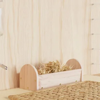 Seník pro králíky Ø 15 x 25,5 cm masivní jedlové dřevo