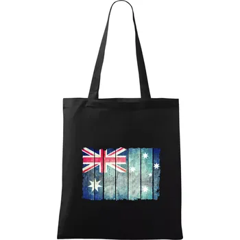 Austrálie - vlajka na prkenné zdi - Taška bavlněná - 42 x 38 cm ( Černá )