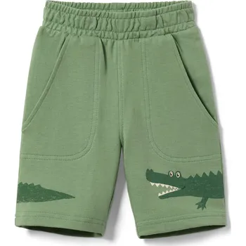 661575 - Tchibo - Dětské teplákové šortky - vel. 122/128 - barva: zelená/s potiskem