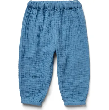 697993 - Tchibo - Mušelínové navlékací kalhoty pro miminka - pro miminko - vel. 74/80 - barva: modrá