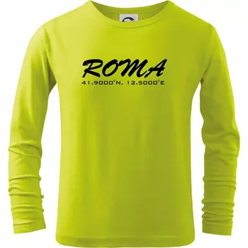 Chlapecké oblečení Roma GPS - Triko dětské Long Sleeve - 122 cm/6 let ( Limetková )