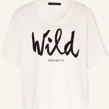 Dámské tričko Oui Dámské Tričko S Ozdobnými Kamínky, bílá, 34