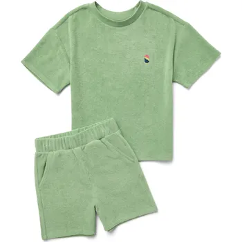 698164 - Tchibo - Dětská froté souprava - pro ženy - vel. 110/116 - barva: zelená