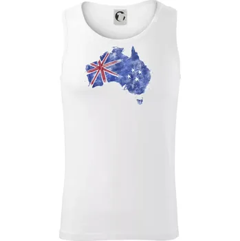 Austrálie - vlajka malovaná - Tílko pánské Core - S ( Bílá )