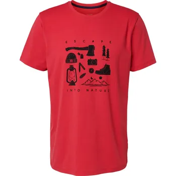 Pánské tričko 704131 - Tchibo - Tričko s potiskem - pro muže - vel. XXL 60/62 - barva: červená/s potiskem