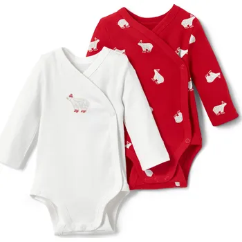 Kojenecké oblečení 690112 - Tchibo - Dětská body s dlouhým rukávem - pro miminko - vel. 74/80 - barva: bílá/s potiskem