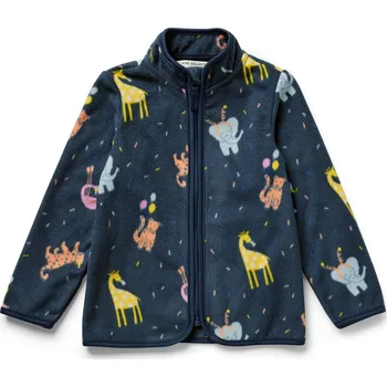 692645 - Tchibo - Dětská fleecová bunda - pro ženy - vel. 122/128 - barva: modrá/s potiskem