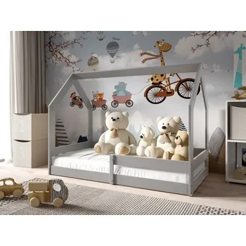 Dětská postýlka MBLM Postel Pola 160x80 cm - šedá Výběr matrace: BEZ matrace