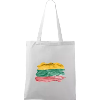Litva vlajka rozpitá - Taška bavlněná - 42 x 38 cm ( Bílá )